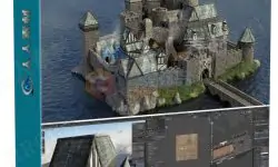 Blender中世纪古堡完整实例制作流程视频教程